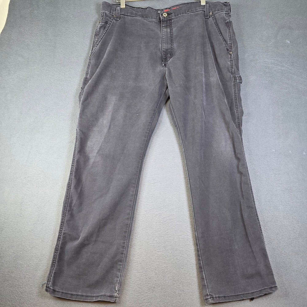 Dickies Carpenter Pants Men 38x30 Black Fair Distressed Duck Canvas
